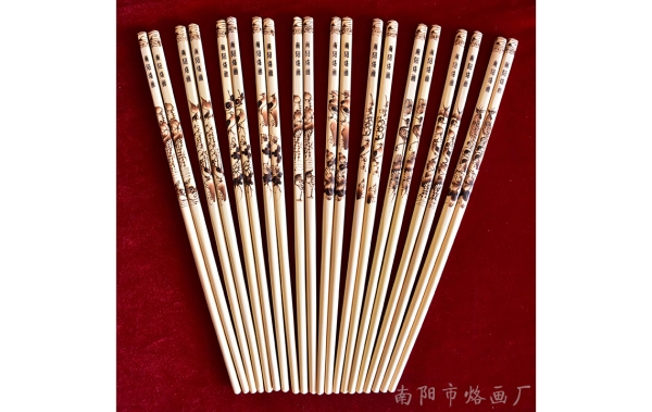 花鸟烙画筷子